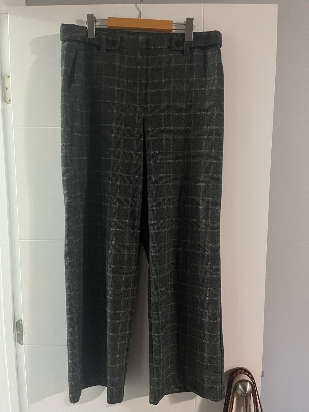 Reitmans Charcoal Windowpane Dress Pants